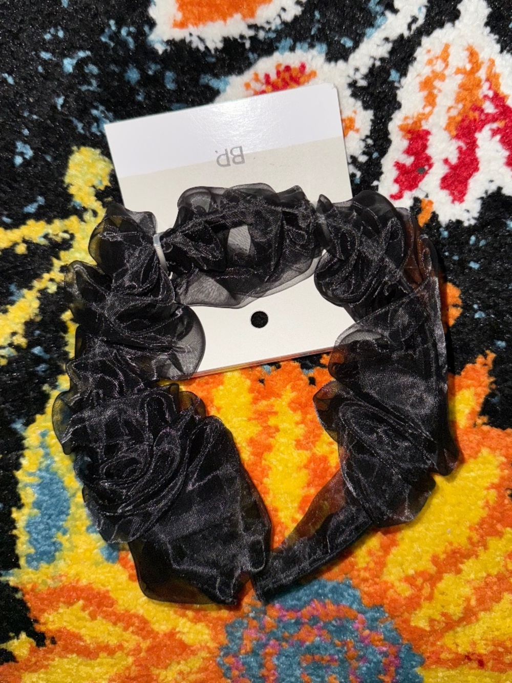 BP | Black Ruffle Organza Headband